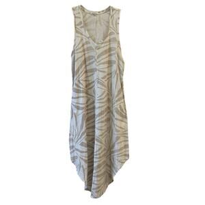 Z Supply Women's Minimalist Reverie Tropical Zebra Dress Sand Dollar Medium